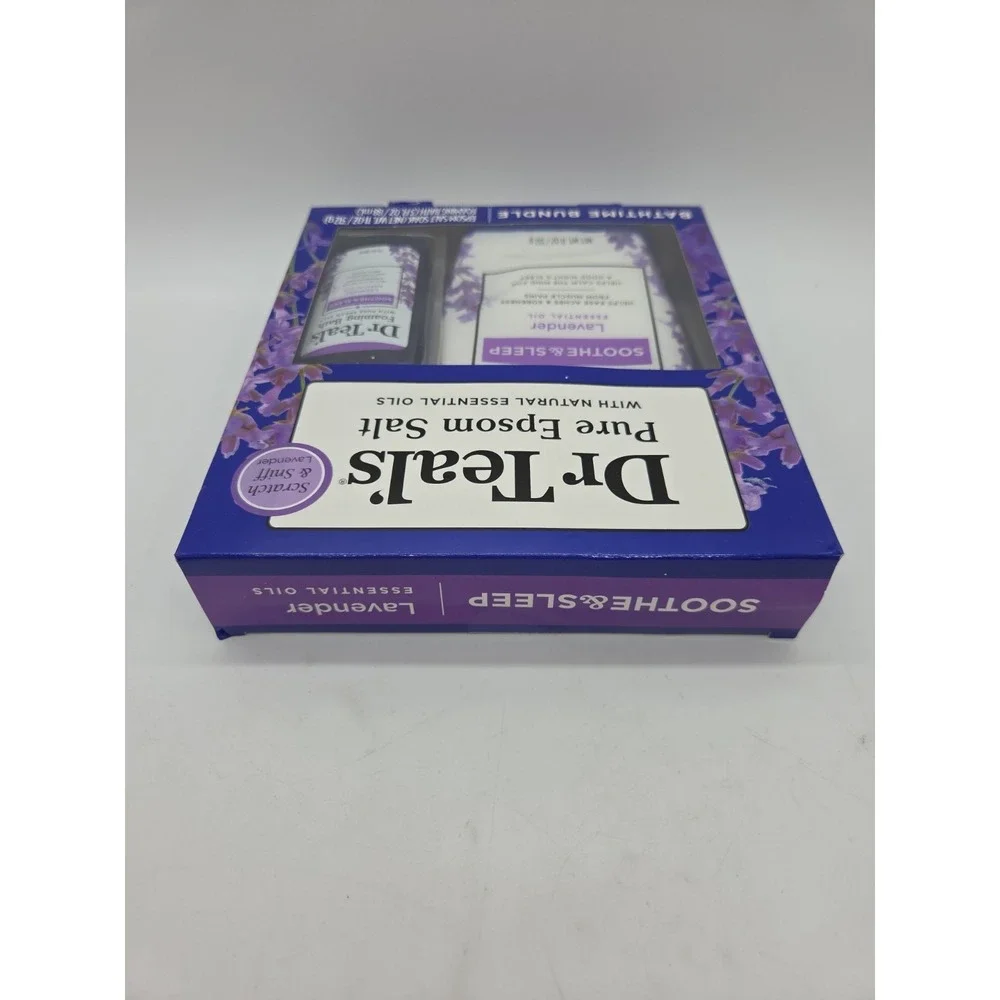 3x Dr Teal's Pure Epsom Salt Soak & Foaming Bath Lavender Essential Oil Gift Set